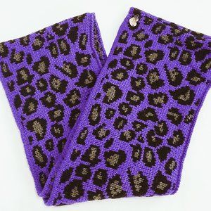 Betsey Johnson Infinity Scarf Purple Leopard Print